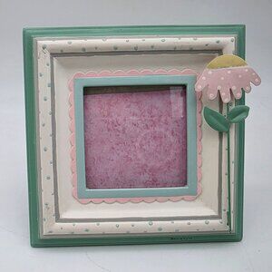 Hand Painted Wooden Floral Picture Frame By Bonnie Lynn Pastel Colors Easter